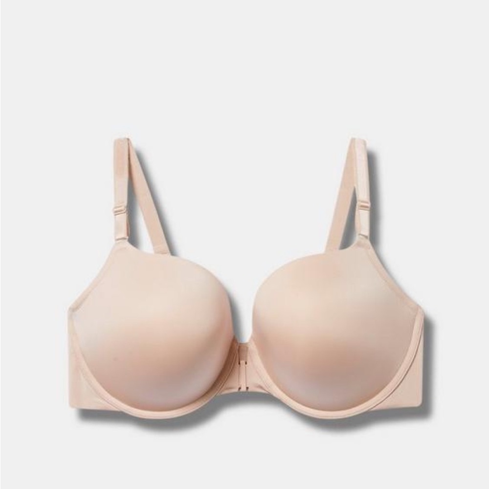 Torrid Perfect T-Shirt Push-Up Front Close Light Beige Bra 40D